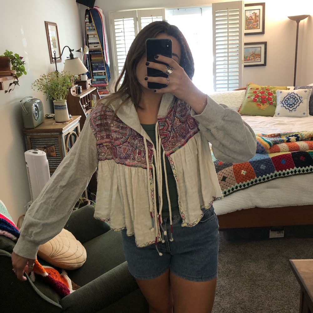 Free People Embroidered Jacket